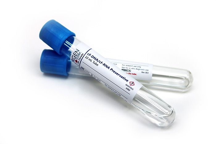 Two cf-DNA/cf-RNA preservative tubes for diagnostic use